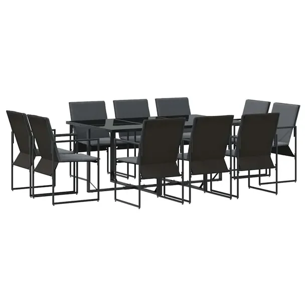 Zestaw Ogrodowy dla 12 Osób z Rozsuwanym Stołem, Szary 330x107x72 cm