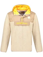 Odzież trekkingowa męska - Geographical Norway Kurtka polarowa "Teclass" w kolorze beżowym - miniaturka - grafika 1
