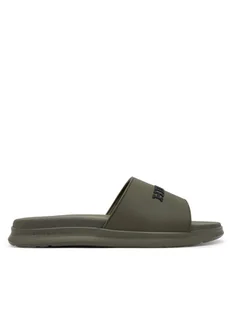 Tommy Hilfiger Klapki Dual Density Hilfiger Pool Slide FM0FM05430 Khaki - Klapki i japonki męskie - miniaturka - grafika 1