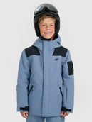 Kurtki i płaszcze dla chłopców - 4F Kurtka snowboardowa membrana 8000 chłopięca - granatowa 122 (6-7 lat) - miniaturka - grafika 1