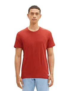TOM TAILOR Męski T-shirt 1038664, 14302-Velvet Red, S, 14302-Velvet Red, S - Koszulki męskie - miniaturka - grafika 1