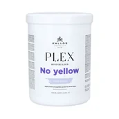 Maski do włosów - KALLOS PLEX NO YELLOW Maska do włosów blond z kompleksem protein roślinnych i peptydów 1000ml - miniaturka - grafika 1