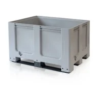 Szafy i regały magazynowe - B2B Partner Skrzyniopaleta - Big Box - 1200x1000x760 mm, 3 płozy 980830 - miniaturka - grafika 1