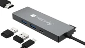 Huby USB - HUB USB Techly Techly Hub USB-C 4 in 1 - miniaturka - grafika 1