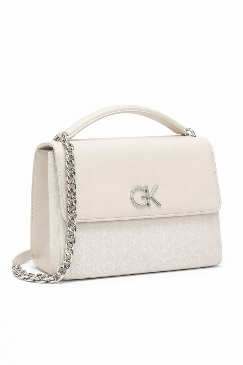CALVIN KLEIN TOREBKA KLASYCZNA BEŻOWA Z NÓŻKAMI OCHRONNYMI 50 1I3A