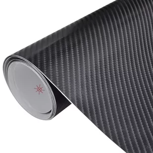 vidaXL vidaXL Naklejka samochodowa winyl/carbon 4D czarna 152 x 200 cm - Akcesoria motoryzacyjne - miniaturka - grafika 1