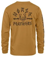 Koszulki męskie - t-shirt HORSEFEATHERS BAD LUCK LS T-SHIRT Spruce Yellow - miniaturka - grafika 1