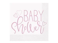 Dekoracje i nakrycia stołu na imprezę - Serwetki na baby shower dla dziewczynki - 33 cm - 16 szt. - miniaturka - grafika 1