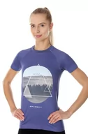 Koszulki sportowe damskie - Koszulka damska Brubeck City Air SS13230A fioletowy - miniaturka - grafika 1