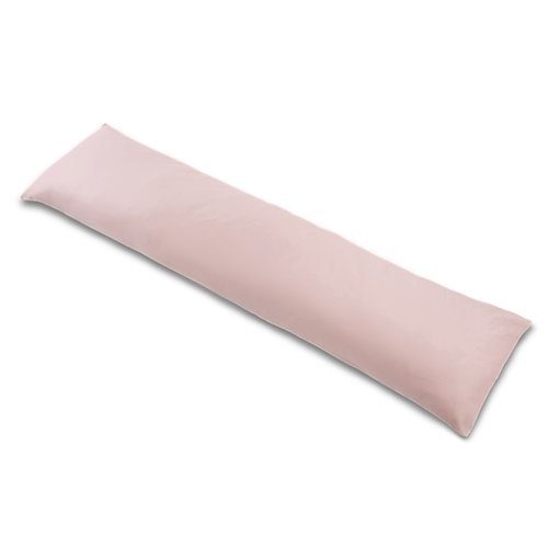 Poduszka ciążowa typ I do spania – model „pałka” 140 cm, bawełniana, dla kobiet w ciąży, różowa