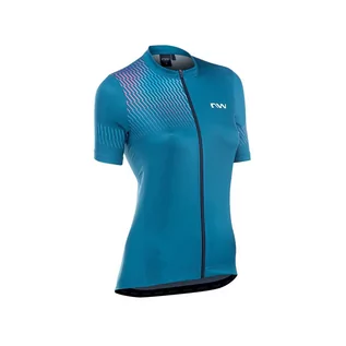 Koszulki sportowe damskie - Koszulka rowerowa damska NORTHWAVE ORIGIN Wmn Jersey niebieska - grafika 1