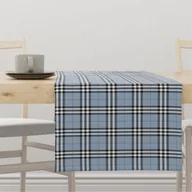 Obrusy i serwetki - Bieżnik CLASSIC wzór CL04 błękitna krata 40 x 300 cm - miniaturka - grafika 1