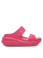 Klapki i japonki damskie - Crocs Klapki Classic Crush Sandal 207670 Różowy - miniaturka - grafika 1