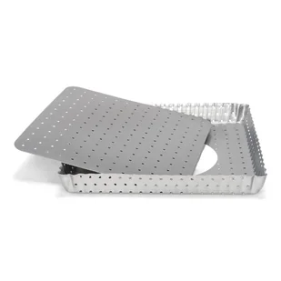 PATISSE SILVER-TOP Forma do tarty perforowana 21x21 cm - Formy do ciast - miniaturka - grafika 1