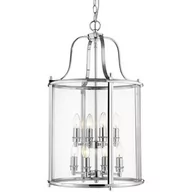 Lampy sufitowe - EVO LAMPA wisząca EVO P08434CH modernistyczna OPRAWA zwis klatka chrom przezroczysta EVO P08434CH - miniaturka - grafika 1