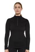 Bielizna sportowa damska - Bluza termoaktywna damska Brubeck Extreme Merino LS16090 czarny - miniaturka - grafika 1