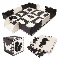 Puzzle - Mata Edukacyjna Piankowe Puzzle 114x114 x1 cm 25 elementów Czarne - miniaturka - grafika 1