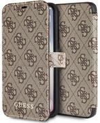 Etui i futerały do telefonów - Guess Booktype 4G Charms Collection - Etui iPhone Xs / X z kieszeniami na karty brązowy - miniaturka - grafika 1