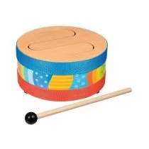 Goki Bębenek z drewnianą membraną 61888 - Instrumenty muzyczne dla dzieci - miniaturka - grafika 1