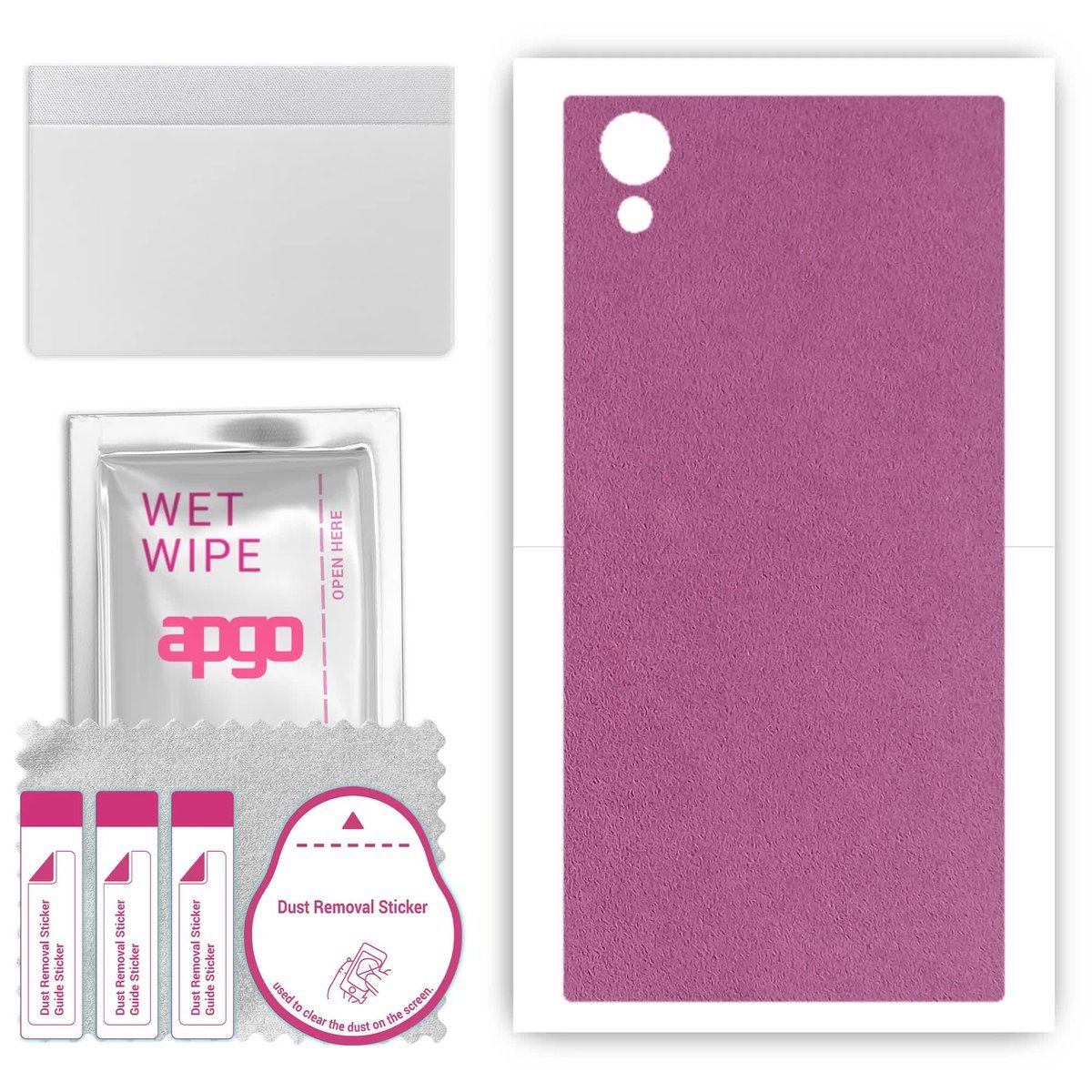 Folia naklejka skórka strukturalna na TYŁ Zamsz do Sony Xperia XA1 Plus - Zamsz Fioletowy - apgo SKINS