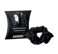 Ozdoby do włosów - ANWEN BAWEŁNIANA SCRUNCHIE CZARNA GUMKA DO WŁOSÓW - miniaturka - grafika 1