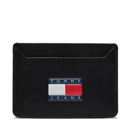 Etui na dokumenty i karty - Etui na karty kredytowe Tommy Jeans Tjm Heritage Leather Cc Holder AM0AM12085 Czarny - miniaturka - grafika 1