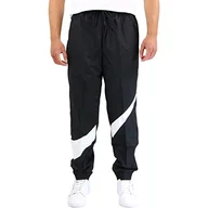 Spodnie męskie - Nike Męskie spodnie M Nsw Hbr Wvn Stmt czarny/biały XS - miniaturka - grafika 1