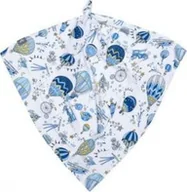 Koce i narzuty dla dzieci - PULP BAMBOO Pieluszka Bambusowa z Jonami Srebra Balony niebieskie - miniaturka - grafika 1