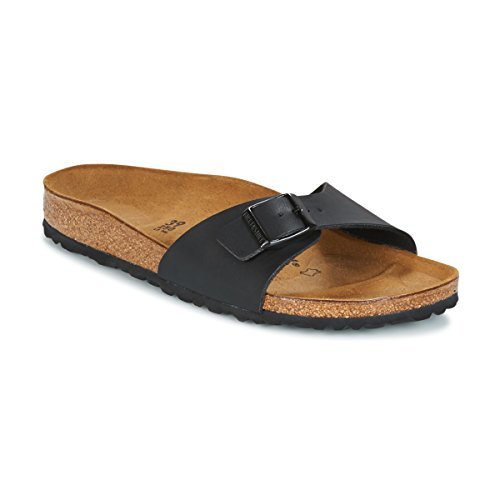 Birkenstock Madrid Klapki Damskie z Runem Birko, Czarny, 39 EU