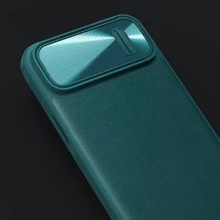 Nillkin CamShield Leather S Case etui iPhone 14 pokrowiec z osłoną na aparat zielone - Etui i futerały do telefonów - miniaturka - grafika 9