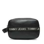 Kosmetyczki, organizery i kuferki - Kosmetyczka Tommy Jeans Tjm Essential Leather Washbag AM0AM11425 BDS - miniaturka - grafika 1