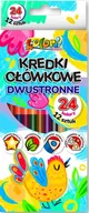 Przybory szkolne - Penmate Kolori Premium Kredki ołówkowe trójkątne dwustronne 24 kolory 12 szt. - miniaturka - grafika 1