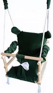 Leżaczki i huśtawki - HUŚTAWKA 3w1 DZIECI miś ZIELONY dom ogród pokój - miniaturka - grafika 1