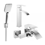 Baterie umywalkowe - Mexen Libra R62 zestaw wannowy, chrom - miniaturka - grafika 1