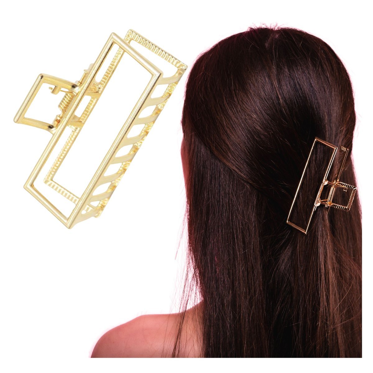 Klamra do Włosów Złota Duża XXL Spinka Francuska Metalowa i Wytrzymała