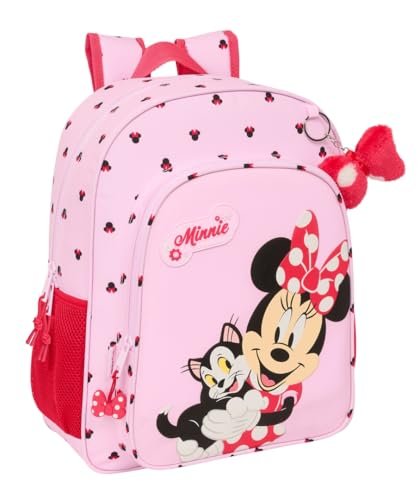 Safta MINNIE MOUSE NAIVE - Plecak szkolny dla dzieci, plecak dziecięcy, odpowiedni do wózka, idealny dla dzieci w wieku szkolnym, wygodny i wszechstronny, jakość i wytrzymałość, 32 x 12 x 38 cm,
