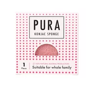 Rękawice i gąbki do kąpieli - SISTER YOUNG PURA NATURALNA GĄBKA KONJAC DO MYCIA TWARZY PINK - miniaturka - grafika 1