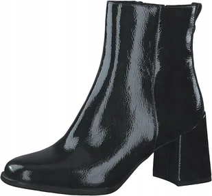 MARCO TOZZI BOTKI DAMSKIE CZARNE NA OBCASIE 39 JJB - Botki damskie - miniaturka - grafika 1