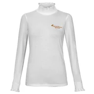 Koszulki jeździeckie - Koszulka konkursowa EQ.QUEEN Hazel 22AW damska biała, rozmiar: XL - miniaturka - grafika 1