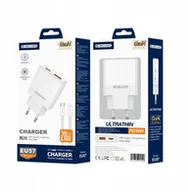 Ładowarki do telefonów - JELLICO ładowarka sieciowa EU57 PD 20W 1xUSB-C + 1xUSB QC3.0 + kabel USB-C - Lightning Biały - miniaturka - grafika 1