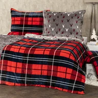 Pościel - 4Home pościel mikroflanela Krata czerwony, 160 x 200 cm, 2 szt. 70 x 80 cm, 160 x 200 cm, 2 szt. 70 x 80 cm - miniaturka - grafika 1