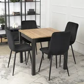 Stoły - Stół Kwadratowy Rozkładany BEN 80-200 cm Dąb Craft Nowoczesny Loft - miniaturka - grafika 1