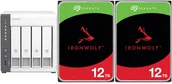 Serwery plików NAS i macierze dyskowe - Serwer plików Qnap TS-433-4G + 2x Seagate IronWolf 12TB ST12000VN0008 - miniaturka - grafika 1