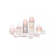 Butelki dla niemowląt - Suavinex Zestaw startowy welcome premium różowy Hygge Baby - miniaturka - grafika 1