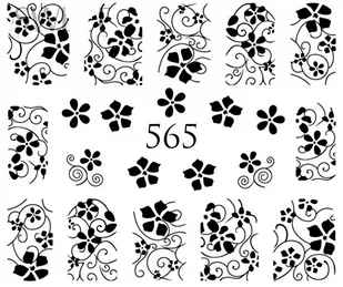 Naklejki wodne na paznokcie - nr 565 - Ozdoby do paznokci - miniaturka - grafika 1