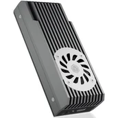Obudowy i kieszenie na dyski twarde - Icy Box Kieszeń IB-1922MF-C32 USB 3.2 GEN 2x2 M.2 NVMe SSD Aktywne chłodzenie IB-1922MF-C32 - miniaturka - grafika 1