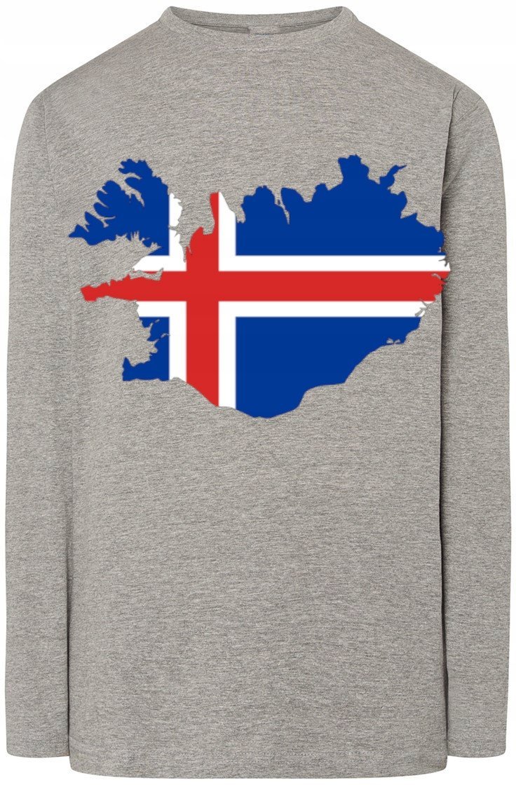 Islandia Męska Modna Bluza Longsleeve Rozm.XS