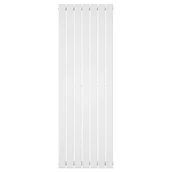 Grzejniki łazienkowe - Rebison Julia Grzejnik pionowy dekoracyjny panelowy 1800 pojedynczy Zestaw termostatyczny - Zestaw biały, Szerokość - 390 mm, - miniaturka - grafika 1