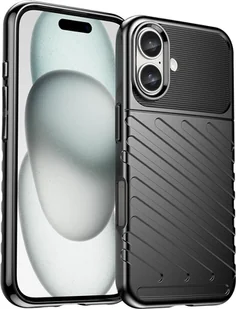 Hurtel Etui silikonowe Thunder Case do iPhone 16 Plus - czarne - Akcesoria do smartwatchy - miniaturka - grafika 1