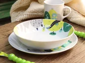 Miseczki i talerzyki dla dzieci - Garnitur dziecięcy (3 el.) Lubiana - Roma 0350A "Domek Misia" - miniaturka - grafika 1